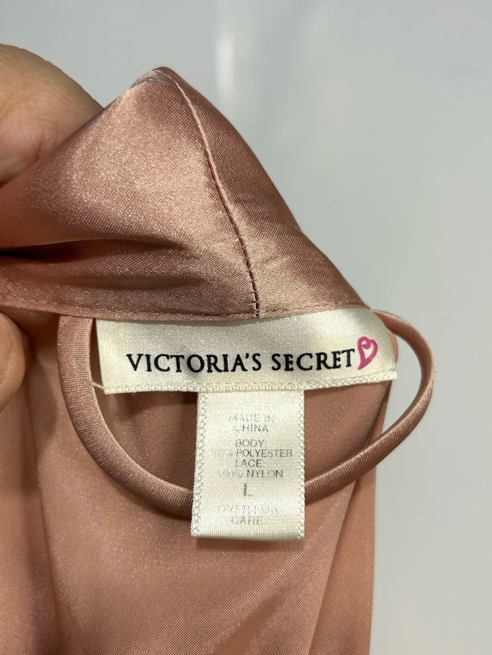 Victoria's Secret VTG 90's Pink Satin Gown‎ & Robe Set Large